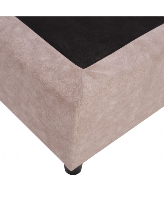 ΚΡΕΒΑΤΙ HM648.22 DOLORES, ΜΠΕΖ ΥΦΑΣΜΑ τ.NUBUCK, 120x200 εκ.