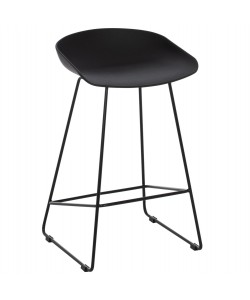 ΣΚΑΜΠΟ ΜΠΑΡ NAILA HM9299.02 ΜΑΥΡΟ ΜΕΣΑΙΟΥ ΥΨΟΥΣ 44x44x74Yεκ.