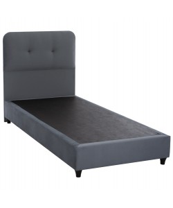 ΚΡΕΒΑΤΙ DOLORES ΓΚΡΙ ΒΕΛΟΥΔΟ HM649.10 ΓΙΑ ΣΤΡΩΜΑ 90x200 εκ.