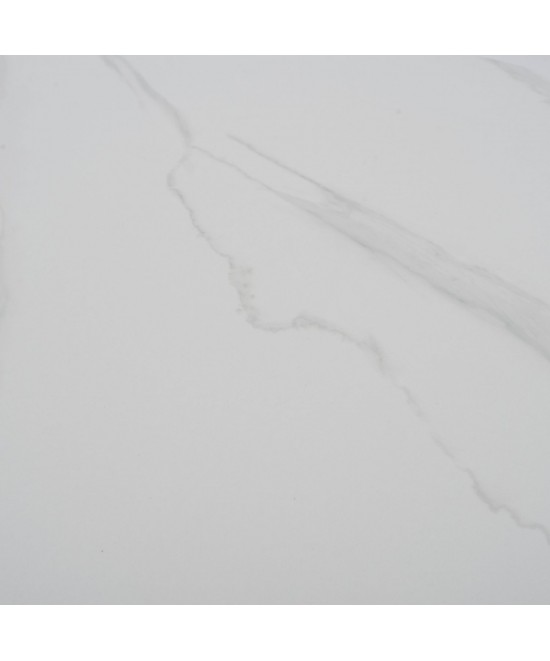 ΤΡΑΠΕΖΙ ΤΡΑΠΕΖΑΡΙΑΣ ΣΤΡΟΓΓΥΛΟ SYNTEC HM9309.02 SINTERED STONE ΛΕΥΚΟ ΜΕΤΑΛ.ΠΟΔΙΑ Φ115x75Y εκ.