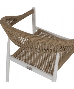 ΠΟΛΥΘΡΟΝΑ ΑΛΟΥΜΙΝΙΟΥ GRET HM5854.01 ΛΕΥΚΗ PE RATTAN ΜΠΕΖ 56x55,5x78Υεκ.