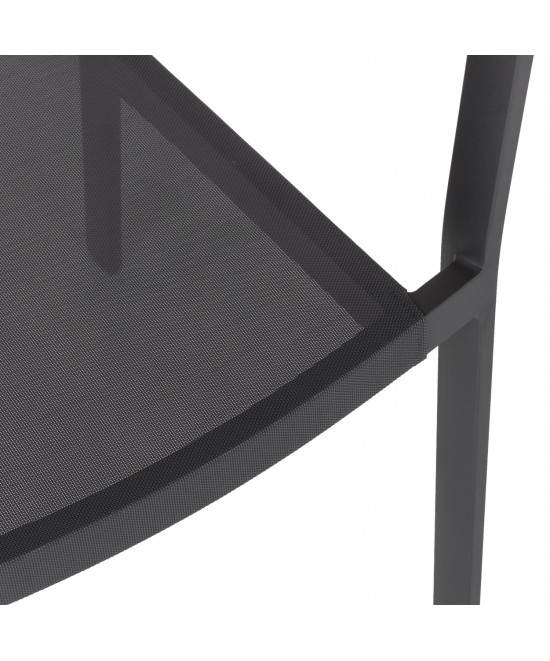 ΠΟΛΥΘΡΟΝΑ ΑΛΟΥΜΙΝΙΟΥ HM5891.01 ΑΝΘΡΑΚΙ ΣΚΕΛΕΤΟΣ&TEXTLINE-ΜΠΕΖ RATTAN 57x53x80Υ εκ.