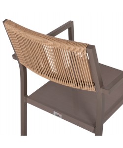 ΠΟΛΥΘΡΟΝΑ ΑΛΟΥΜΙΝΙΟΥ ΕΠΑΓΓΕΛΜΑΤΙΚΗ ΣΑΜΠΑΝΙΖΕ MIREN ME RATTAN ΠΛΑΤΗ HM5893.03 55,5x58,5x83 εκ.