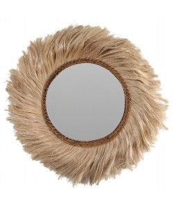 ΚΑΘΡΕΠΤΗΣ ΣΤΡΟΓΓΥΛΟΣ ΜΕ ΠΛΑΙΣΙΟ ΙΝΕΣ ΑΜΠΑΚΑ ΣΕ ΧΡΩΜΑ ΦΥΣΙΚΟ 90x4x90Υεκ.HM7729