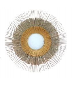 ΚΑΘΡΕΠΤΗΣ ΜΕ ΠΛΑΙΣΙΟ MENDONG GRASS Φ105εκ ΣΕ ΧΡΩΜΑ ΦΥΣΙΚΟ ΧΡΥΣΟ HM7798