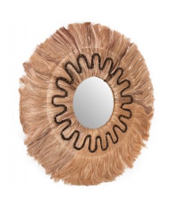 ΚΑΘΡΕΠΤΗΣ ΤΟΙΧΟΥ ΣΤΡΟΓΓΥΛΟΣ ΑΠΟ ΙΝΕΣ ΑΜΠΑΚΑ ΣΕ ΧΡΩΜΑ ΦΥΣΙΚΟ ΜΑΥΡΟ 90x4x90Yεκ.HM7750