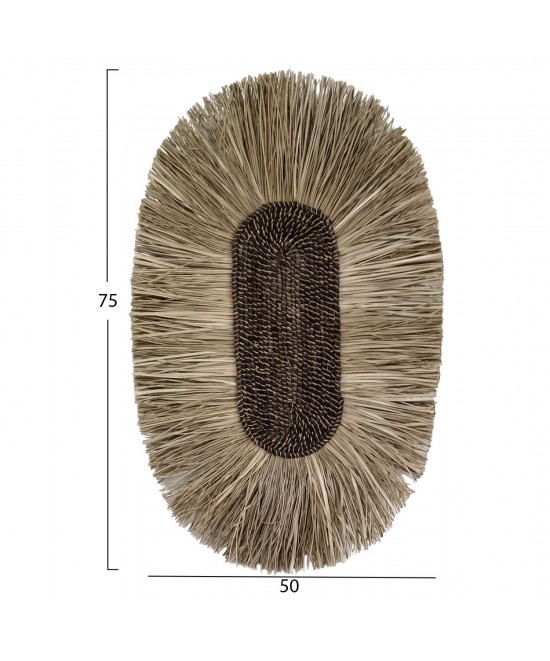 ΔΙΑΚΟΣΜΗΤΙΚΟ ΤΟΙΧΟΥ ΟΒΑΛ ΑΠΟ GRASS ΚΑΙ ΙΝΕΣ ΑΜΠΑΚΑ ΣΕ ΧΡΩΜΑ ΦΥΣΙΚΟ 50x5x75Yεκ.HM7794