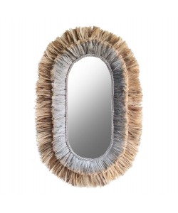 ΚΑΘΡΕΠΤΗΣ ΤΟΙΧΟΥ ΟΒΑΛ ΑΠΟ ΙΝΕΣ ΑΜΠΑΚΑ ΣΕ ΧΡΩΜΑ ΦΥΣΙΚΟ & ΑΣΗΜΙ 90x5x140Yεκ.HM7738