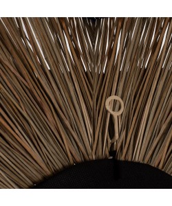 ΚΑΘΡΕΠΤΗΣ ΤΟΙΧΟΥ ΣΤΡΟΓΓΥΛΟΣ ΠΛΑΙΣΙΟ MENDONG GRASS ΣΕ ΧΡΩΜΑ ΦΥΣΙΚΟ ΧΡΥΣΟ Φ70εκ.HM7800