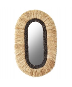 ΚΑΘΡΕΠΤΗΣ ΤΟΙΧΟΥ ΟΒΑΛ ΑΠΟ ΙΝΕΣ ΣΙΖΑΛ ΣΕ ΧΡΩΜΑ ΦΥΣΙΚΟ ΜΑΥΡΟ 55x4x90Yεκ.HM7745