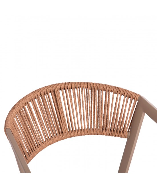 ΠΟΛΥΘΡΟΝΑ ΑΛΟΥΜΙΝΙΟΥ MIRI HM5891.03 ΣΑΜΠΑΝΙΖΕ ΣΚΕΛΕΤΟΣ&TEXTLINE- RATTAN 56x58x80.5Υ εκ.