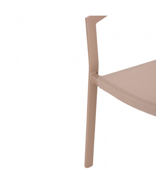 ΠΟΛΥΘΡΟΝΑ ΑΛΟΥΜΙΝΙΟΥ MIRI HM5891.03 ΣΑΜΠΑΝΙΖΕ ΣΚΕΛΕΤΟΣ&TEXTLINE- RATTAN 56x58x80.5Υ εκ.