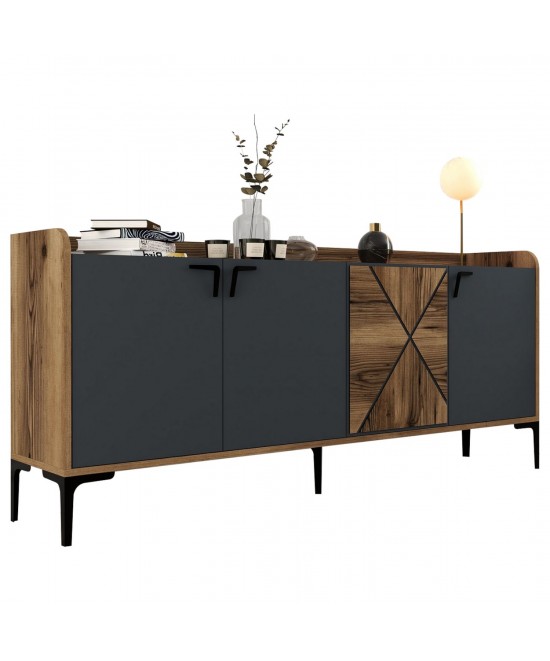 ΜΠΟΥΦΕΣ ΜΕΛΑΜΙΝΗΣ ΚΑΡΥΔΙ ΚΑΙ ΑΝΘΡΑΚΙ 180x35x78Yεκ. HM9433.01