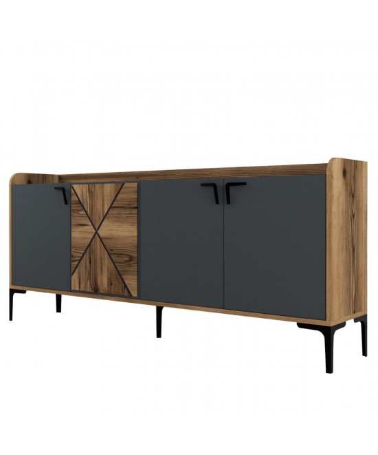 ΜΠΟΥΦΕΣ ΜΕΛΑΜΙΝΗΣ ΚΑΡΥΔΙ ΚΑΙ ΑΝΘΡΑΚΙ 180x35x78Yεκ. HM9433.01