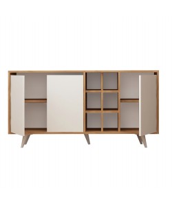 ΜΠΟΥΦΕΣ ΜΕΛΑΜΙΝΗΣ BRIAR ΚΑΡΥΔΙ ΜΕ ΛΕΥΚΕΣ ΠΟΡΤΕΣ 140x40x86Yεκ.HM9432.02