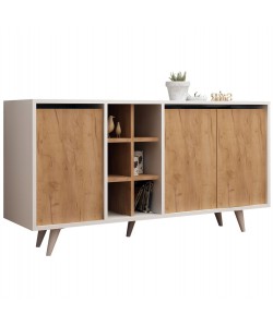 ΜΠΟΥΦΕΣ ΜΕΛΑΜΙΝΗΣ BRIAR ΛΕΥΚΟΣ ΜΕ ΚΑΡΥΔΙ ΠΟΡΤΕΣ 140x40x86Yεκ.HM9432.01