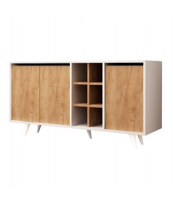 ΜΠΟΥΦΕΣ ΜΕΛΑΜΙΝΗΣ BRIAR ΛΕΥΚΟΣ ΜΕ ΚΑΡΥΔΙ ΠΟΡΤΕΣ 140x40x86Yεκ.HM9432.01