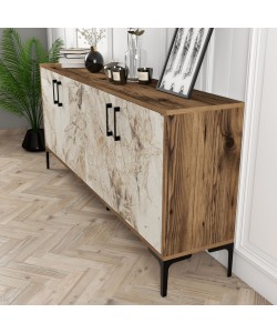 ΜΠΟΥΦΕΣ ΜΕΛΑΜΙΝΗΣ ΕΦΕ ΕΚΡΟΥ ΜΑΡΜΑΡΟ ΚΑΙ ΚΑΡΥΔΙ 180x35x78Υεκ.HM9428.02