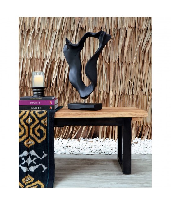 ΕΠΙΤΡΑΠΕΖΙΟ ΔΙΑΚΟΣΜΗΤΙΚΟ HM7714 ΑΠΟ ΜΑΣΙΦ ΞΥΛΟ ΤEAK ΜΑΥΡΟ 26Χ16Χ70Y ΕΚ.