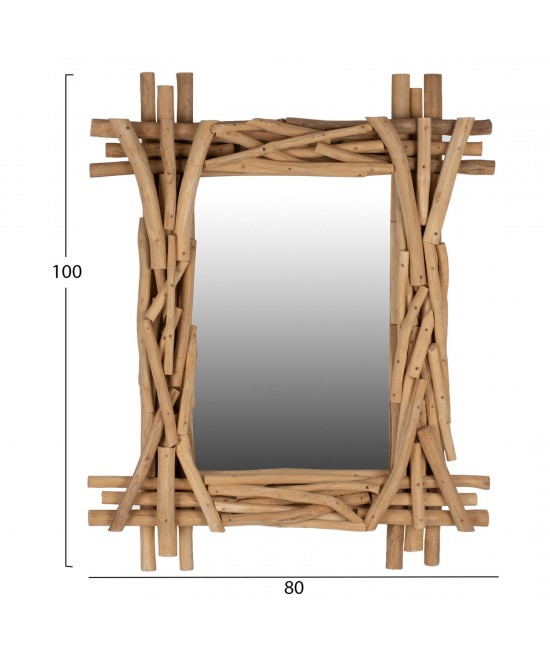 ΚΑΘΡΕΠΤΗΣ HM9372 ΑΠΟ ΜΑΣΙΦ ΞΥΛΟ ΤEAK ΦΥΣΙΚΟ 100X80Y ΕΚ.