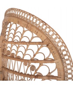 ΠΟΛΥΘΡΟΝΑ ROYAL PEACOCK HM9342 RATTAN ΣΕ ΦΥΣΙΚΟ-ΜΑΞΙΛΑΡΙ ΜΠΕΖ 114x72x150Yεκ.