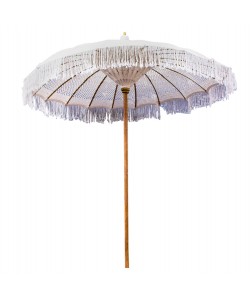 ΟΜΠΡΕΛΑ ΜΠΑΛΙΝΕΖΙΚΗ ΜΑΚΡΑΜΕ ΜΠΕΖ ΞΥΛO TEAK Φ200X250εκ. HM6035.01