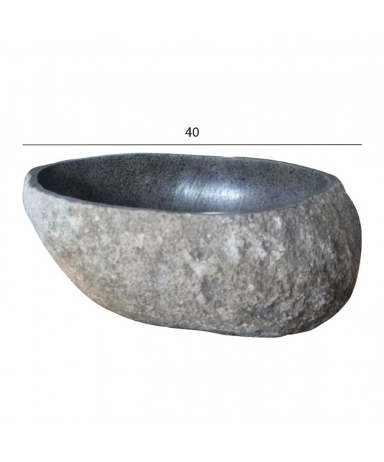 ΝΙΠΤΗΡΑΣ STONE SINK ΛΑΞΕΥΜΕΝΗ ΠΕΤΡΑ ΓΚΡΙ ΧΡΩΜΑ 40x40x20Yεκ.HM7807