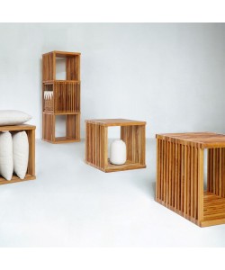 ΤΡΑΠΕΖΙ ΣΑΛΟΝΙΟΥ ΚΥΒΟΣ ΒΟΗΘΗΤΙΚΟ 1ΤΜΧ ΑΠΟ ΤΕΑΚ ΞΥΛΟ HM9482 40x40,5x40,5Y εκ.