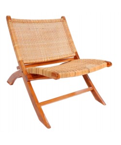 ΚΑΡΕΚΛΑ LOUNGE ΑΝΑΔΙΠΛΟΥΜΕΝΗ ANTIL HM9379.01 ΜΑΣΙΦ ΞΥΛΟ ΤEAK ΦΥΣΙΚΟ 66x77x67Yεκ.