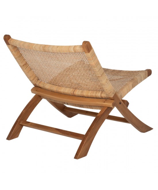 ΚΑΡΕΚΛΑ LOUNGE ΑΝΑΔΙΠΛΟΥΜΕΝΗ ANTIL HM9379.01 ΜΑΣΙΦ ΞΥΛΟ ΤEAK ΦΥΣΙΚΟ 66x77x67Yεκ.