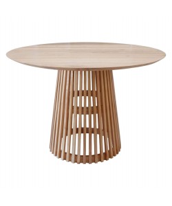 ΤΡΑΠΕΖΙ ΤΡΑΠΕΖΑΡΙΑΣ FRANTZ ΑΠΟ ΜΑΣΙΦ ΞΥΛΟ MINDI ΦΥΣΙΚΟ Φ150x78.5Yεκ.HM9457.01