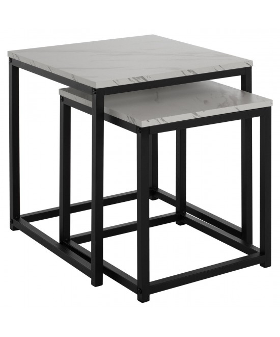 ΖΙΓΚΟΝ GRELAY 2 ΤΕΜ MDF ΟΨΗ ΜΑΡΜΑΡΟΥ & ΜΕΤΑΛΛΟ HM8762.12 45Χ45Χ50εκ. & 37Χ37Χ43 εκ. ΖΙΓΚΟΝ GRELAY 2 ΤΕΜ MDF ΟΨΗ ΜΑΡΜΑΡΟΥ & ΜΕΤΑΛΛΟ HM8762.12 45Χ45Χ50εκ. & 37Χ37Χ43 εκ.