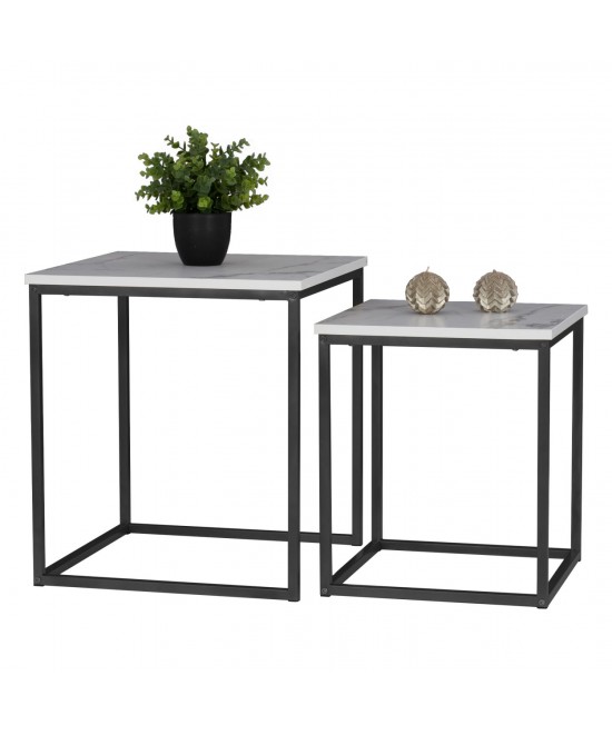 ΖΙΓΚΟΝ GRELAY 2 ΤΕΜ MDF ΟΨΗ ΜΑΡΜΑΡΟΥ & ΜΕΤΑΛΛΟ HM8762.12 45Χ45Χ50εκ. & 37Χ37Χ43 εκ. ΖΙΓΚΟΝ GRELAY 2 ΤΕΜ MDF ΟΨΗ ΜΑΡΜΑΡΟΥ & ΜΕΤΑΛΛΟ HM8762.12 45Χ45Χ50εκ. & 37Χ37Χ43 εκ.