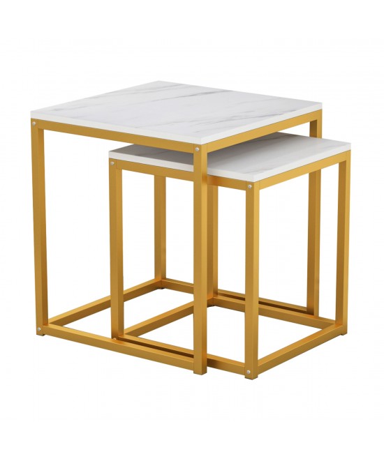 ΖΙΓΚΟΝ GRELAY 2 ΤΕΜ MDF ΟΨΗ ΜΑΡΜΑΡΟΥ & ΜΕΤΑΛΛΟ HM8762.11 45Χ45Χ50εκ. & 37Χ37Χ43 εκ. ΖΙΓΚΟΝ GRELAY 2 ΤΕΜ MDF ΟΨΗ ΜΑΡΜΑΡΟΥ & ΜΕΤΑΛΛΟ HM8762.11 45Χ45Χ50εκ. & 37Χ37Χ43 εκ.