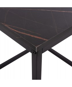 ΖΙΓΚΟΝ GRELAY 2 ΤΕΜ MDF ΟΨΗ ΜΑΡΜΑΡΟΥ & ΜΕΤΑΛΛΟ HM8762.13 45Χ45Χ50εκ. & 37Χ37Χ43 εκ.