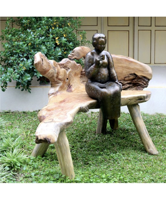 ΠΑΓΚΑΚΙ HM9348 ΑΠΟ ΜΑΣΙΦ ΞΥΛΟ TΕΑK ΦΥΣΙΚΟ 120x88x80 εκ.