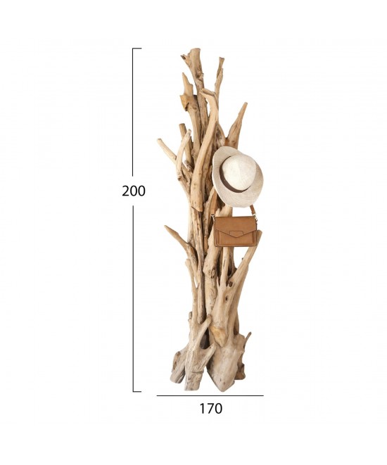 ΚΑΛΟΓΕΡΟΣ HM9367 ΑΠΟ ΜΑΣΙΦ ΞΥΛΟ TEAK ΦΥΣΙΚΟ 36x30x183Υεκ.
