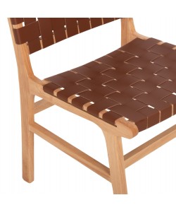 ΚΑΡΕΚΛΑ FELIPE ΤΟΟΝ ΞΥΛΟ ΜΕ PU ΚΑΦΕ 49x59x86Yεκ.HM9327.01