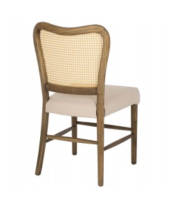 ΚΑΡΕΚΛΑ ΤΟΟΝ ΞΥΛΟ RATTAN ΥΦΑΣΜΑ HM9406.04 47x52x91,5Υεκ.