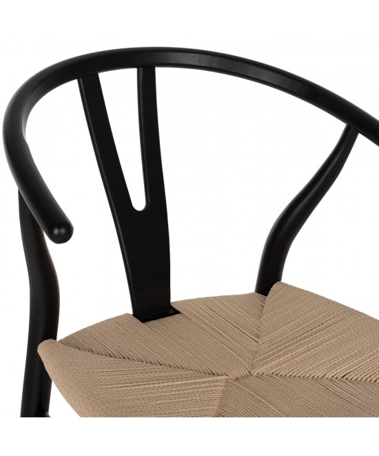 ΣΚΑΜΠΟ ΜΕΣΑΙΟΥ ΥΨΟΥΣ BRAVE HM9405.02 ΞΥΛΟ ΟΞΙΑΣ ΜΑΥΡΟ--ΛΕΥΚΟ ΣΧΟΙΝΙ 48x53x100Υεκ.