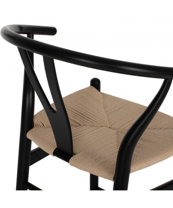 ΣΚΑΜΠΟ ΜΕΣΑΙΟΥ ΥΨΟΥΣ BRAVE HM9405.02 ΞΥΛΟ ΟΞΙΑΣ ΜΑΥΡΟ--ΛΕΥΚΟ ΣΧΟΙΝΙ 48x53x100Υεκ.