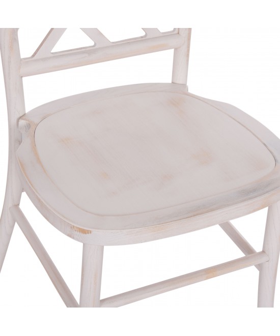 ΚΑΡΕΚΛΑ ΑΠΟ ΞΥΛΟ ΤΟΟΝ WHITE WASH 44.5x48x96Υεκ.HM9410.05