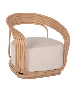 ΠΟΛΥΘΡΟΝΑ DUCHESS ΑΠΟ RATTAN ΦΥΣΙΚΟ-ΕΚΡΟΥ ΜΑΞΙΛΑΡΙ HM9478 81x59x70Y εκ.