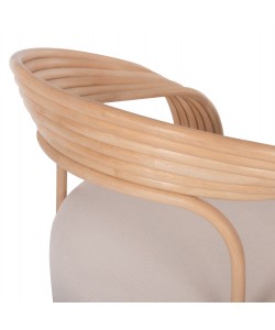 ΠΟΛΥΘΡΟΝΑ DUCHESS ΑΠΟ RATTAN ΦΥΣΙΚΟ-ΕΚΡΟΥ ΜΑΞΙΛΑΡΙ HM9478 81x59x70Y εκ.