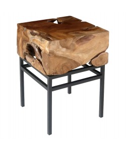 ΒΟΗΘΗΤΙΚΟ ΤΡΑΠΕΖΑΚΙ PIEN HM9353 ΑΠΟ ΜΑΣΙΦ ΞΥΛΟ ΤEAK ΦΥΣΙΚΟ 38X38X55Y ΕΚ.