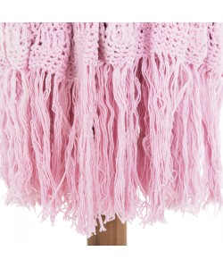 ΟΜΠΡΕΛΑ ΜΠΑΛΙΝΕΖΙΚΗ ΜΑΚΡΑΜΕ ΡΟΖ ΞΥΛO TEAK Φ200X260εκ. HM6035.04