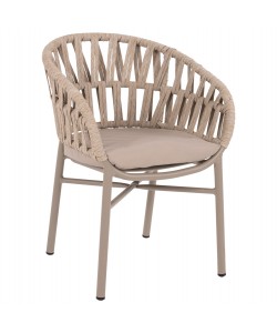 ΠΟΛΥΘΡΟΝΑ ΑΛΟΥΜΙΝΙΟΥ ΜΕ ΣΧΟΙΝΙ ΜΠΕΖ MOKA ΣΚΕΛΕΤΟ 57x56x78Υεκ.HM5857.03