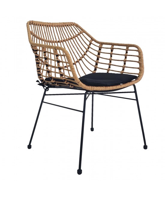 ΠΟΛΥΘΡΟΝΑ ΕΠΑΓΓΕΛΜΑΤΙΚΗ ΜΑΥΡΟ ΜΕΤΑΛΛΟ RATTAN ΜΠΕΖ & ΜΑΞΙΛΑΡΙ HM5864.01 58,5x60,5x80 εκ. ΠΟΛΥΘΡΟΝΑ ΕΠΑΓΓΕΛΜΑΤΙΚΗ ΜΑΥΡΟ ΜΕΤΑΛΛΟ RATTAN ΜΠΕΖ & ΜΑΞΙΛΑΡΙ HM5864.01 58,5x60,5x80 εκ.