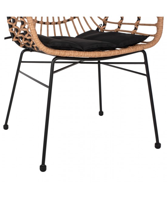 ΠΟΛΥΘΡΟΝΑ ΕΠΑΓΓΕΛΜΑΤΙΚΗ ΜΑΥΡΟ ΜΕΤΑΛΛΟ RATTAN ΜΠΕΖ & ΜΑΞΙΛΑΡΙ HM5864.01 58,5x60,5x80 εκ. ΠΟΛΥΘΡΟΝΑ ΕΠΑΓΓΕΛΜΑΤΙΚΗ ΜΑΥΡΟ ΜΕΤΑΛΛΟ RATTAN ΜΠΕΖ & ΜΑΞΙΛΑΡΙ HM5864.01 58,5x60,5x80 εκ.