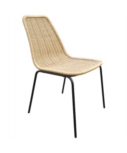 ΚΑΡΕΚΛΑ ΕΠΑΓΓΕΛΜΑΤΙΚΗ HM5867.01 ΜΕΤΑΛΛΟ ΜΑΥΡΟ ΜΕ RATTAN ΦΥΣΙΚΟ 43.5x63x82Υεκ.